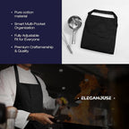 Unisex Apron with Pockets for Cooking, Salon & Art - 100% Cotton Adult Kitchen, Chef, Stylist Apron