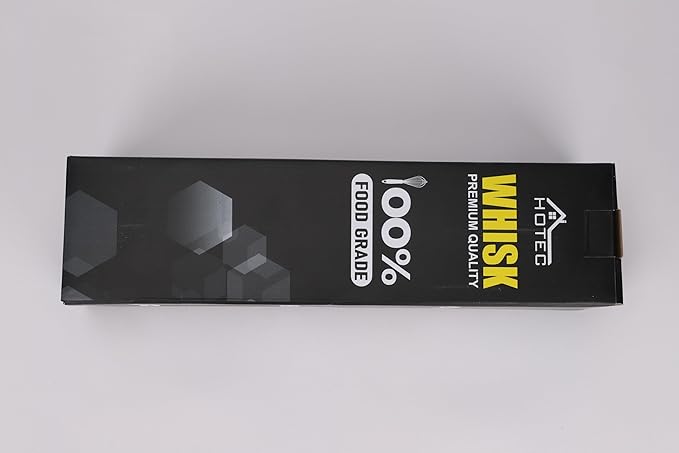 HOTEC 4 Pieces Stainless Steel Whisks Set, Wire Balloon Whisks Egg Beater, Thicken Wire &Non-slip Handle Whisk Perfect for Cooking, Stirring, Beating and Blending (Silver)