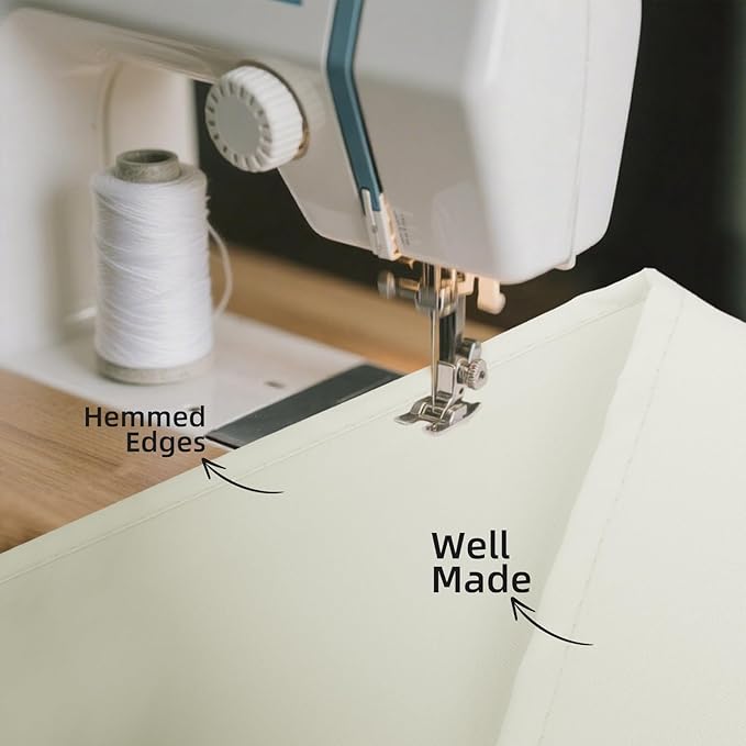 WIGENIUS 6 Pack Ivory Table Cloth Rectangle 60x102 Inch Polyester Tablecloths for 6ft Rectangle Tables - Reusable Wrinkle Resistant Washable Cloth Cover for Wedding Banquet Party | Hemmed Edges