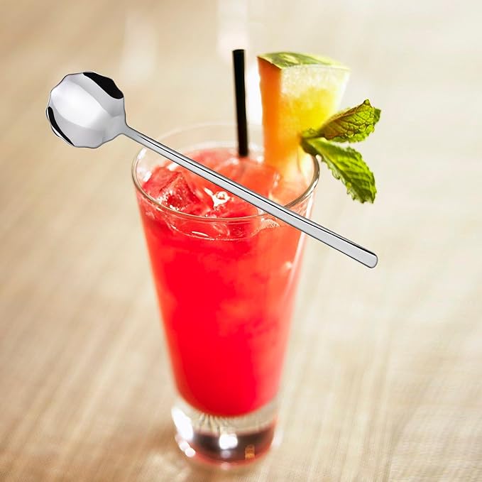 Creative spoons in multiple colors. They can be used to stir flower tea, coffee, and desserts. They're also great for decoration, collection, or as gifts. (silvery)