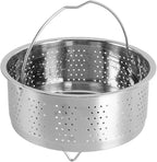 TOPINCN Steam Basket, Stainless Steel Steam Basket with Handle Sugar Removal Rice Cooker Insert Steaming Rack Steamer Cookware Steamer for Cooking (20cm)