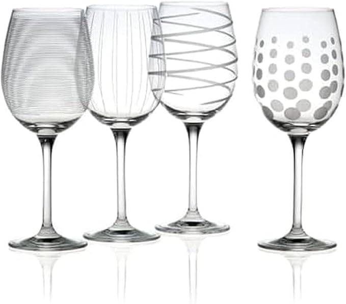 Mikasa Cheers White Wine Glasses Set of 4, 16-Ounce Elegant Glassware, Durable and Dishwasher Safe, Perfect for Everyday or Entertaining