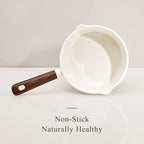 CAROTE 2QT & 3QT Sauce Pan Sets with Lid & Ladle Ceramic Nonstick Pot Set Non Toxic Saucepan Small Kitchen Cooking Pots, Easy to Clean, Induction Comptable, PFAS PTFE Free