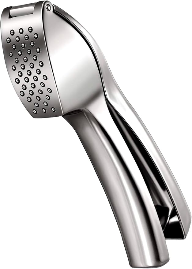 Garlic Crusher/Mincer/Grater/Chopper/Smasher with Silicone Peeler and Brush