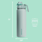 Vesmoon Vessence 24 Oz Stainless Steel Tea Infuser Bottle for Loose Leaf Tea, Water, Herbs, Fruits - Triple Layered Insulated, Leak Proof Bottle with Lid and Clip Handle - 24 Hours Hot/Cold