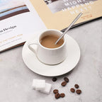 12 PCS Coffee Spoons, 18/8 Stainless Steel Espresso Spoons, 5.2 Inches Vogue Mini Tea Spoons, Cappuccino Stirring Spoons, Small Spoons for Dessert, Ice Cream, Frosted Handle, Sweejar (Silver)