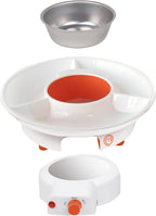 MasterChef Chocolate Fondue Maker- Xmas Party Must Have- Electric Dessert Fondue Pot Set w 4 Forks & Party Serving Tray- Melt, Warm Settings for Caramel, Cheese- Holiday Charcuterie Appetizers or Gift