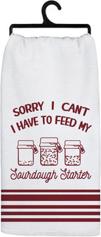 Funny Sourdough Baking Kitchen Towels, Gifts for Sourdough Bakers Tea Dish Towels for Kitchen, Baking Lover Gifts Decorative Hand Towels, 16x24 Inch Wine red