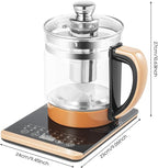 Electric Tea Kettle, 1.8L 800W Multifunctional Glass Kettle Health Pot Tea Maker Household W/Filter+ Digital Heating Base For Health Medicine Meals, Boiled Eggs, Noodles, Coffee, Soup, Hot Pot