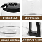 14 Cup Carafe Replacement Compatible with Cuisinart, Coffee Pot Replacement 14 Cup for DCC-3200, DCC-3200P1, DCC-2200, DCC-2600, DCC-2800, Heat-Resistant, Easy-Pour Spout