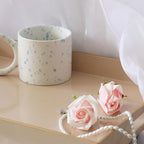 Cream Sturdy Acrylic Serving Tray with Handles-15.7x11.8Inch, Morden Plastic Rectangular Serving Tray for Coffee Table Bathroom, Ottoman, Home Decor