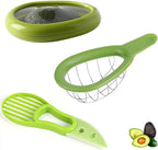 Avocado Slicer Tools 3 PCS - Avocado Saver for Fridge to Keep - Avocado Slicer for Peeler Pitter - Avocado Cutter for Cuber Dicer - Fruit Vegetable Avocado Tools-Kitchen Gadgets