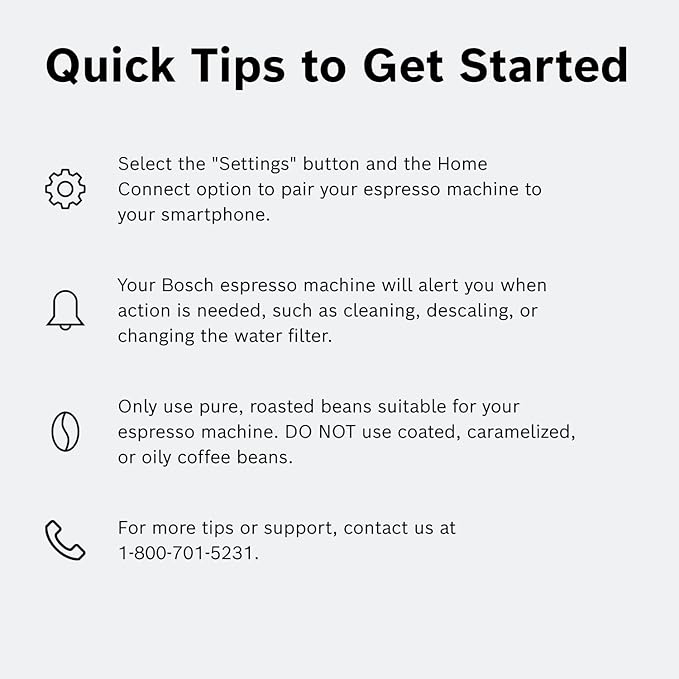 Bosch 800 Series Fully Automatic Espresso and Coffee Machine – 35 Drinks, Cold Brew, Double Cup, Milk Hose, Ceramic Grinder, Smart Features, in Black TPU60309