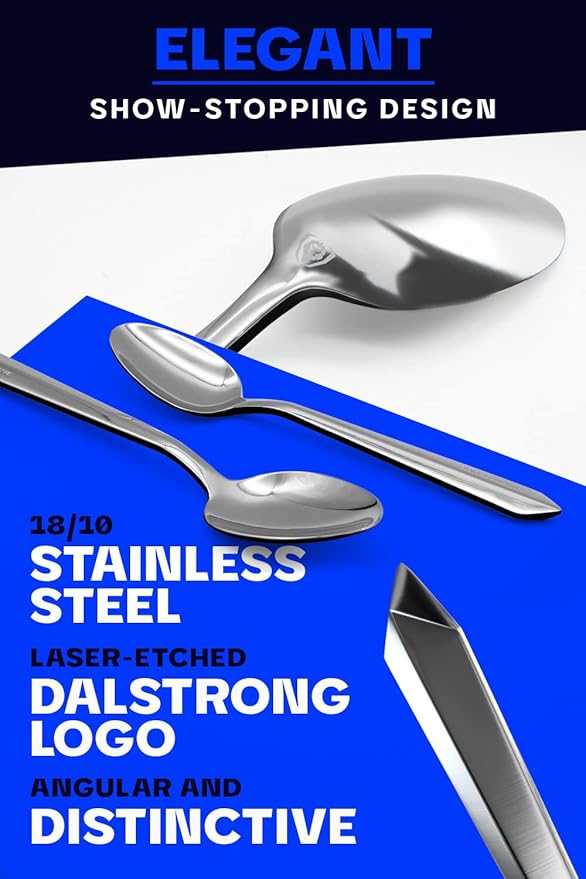Dalstrong Flatware Cutlery Set - 20 Piece - Silverware Dinner Knife, Dinner Fork, Dinner Spoon, Dessert Fork, Dessert Spoon - High-Carbon Stainless Steel - Service for 4 - Table Dinner Set - Gift