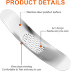 Stainless Steel Garlic Press, 304 Food Grade Direct-Press Tool, Fast Mincing, Easy to Use & Clean for Kitchen