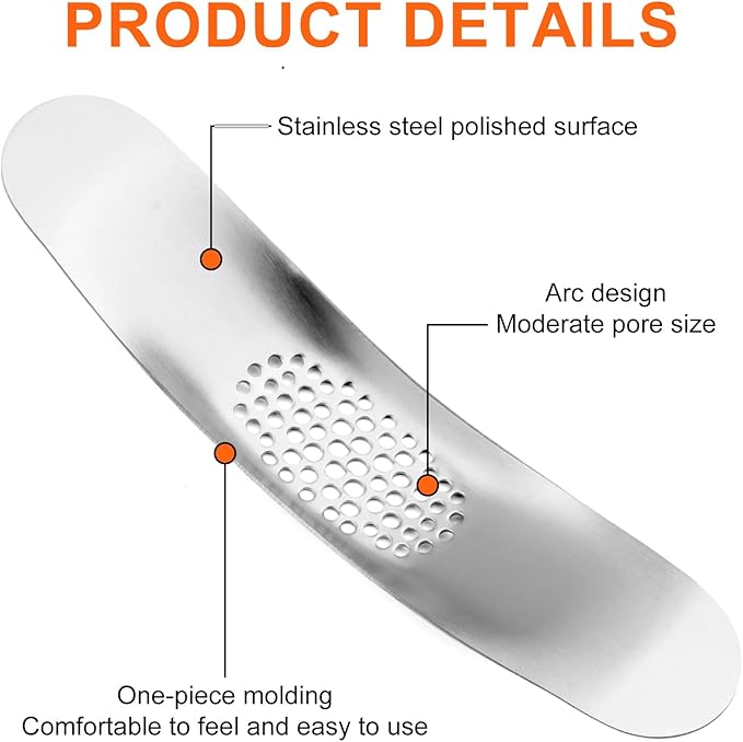 Stainless Steel Garlic Press, 304 Food Grade Direct-Press Tool, Fast Mincing, Easy to Use & Clean for Kitchen