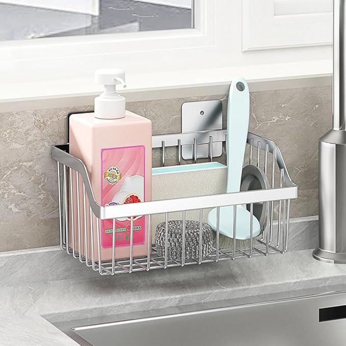 Metal Wire Hanging Basket, SUS304 Stainless Steel, 4-Pack Hanging Wall Organizer Basket, Wall Mounted Shelves, Organizing Baskets for Home Kitchen, Bathroom, Pantry Utility