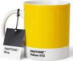 Pantone by Copenhagen Design - Large ceramic coffee mug with handle - Colorful Porcelain coffee mug/cup, 12 oz Yellow 012