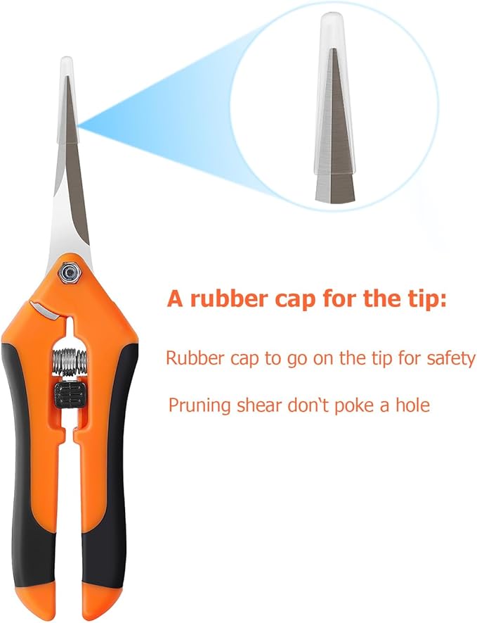 BEoffer 4 Pack Pruning Shears, 6.5 Inch Garden Scissors Gardening Hand Pruning Snips with Straight Stainless Steel Precision Blades for Gardening Flower Plant Precise Trimming and Pruning Maintenance