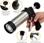 Stainless Steel Cookies Press, Cookies Press for Baking,Cookie Press Gun Kit with 13 Cookie Discs and 8 Piping Tips for DIY cake Maker Decorating Baking Supplies