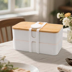 Silicone Utility Strap for Slow Cooker Lid, Pot, Bento Box, 21.65 In Reusable Elastic Self-Lock Silicone Tie for Bundling or Organizing Curtain, Cords, Yoga Mat, Camping Mat, 2pcs (White&White)