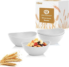 Wheat Straw Bowls Dessert Bowl 10 OZ - 5 Inch | Unbreakable Small Bowl Set, Microwave and Dishwasher Safe Mini Bowls for Appetizer, Dessert 4 PCS (White)
