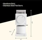 Fellow Gen 2 Ode Burr Coffee Grinder Electric with 31 Settings for Drip, French Press & Cold Brew - Small Footprint Electric Grinder - Matte White