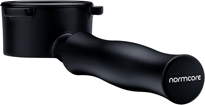 Normcore 54mm Bottomless Naked Portafilter Fits 54mm Breville Sage Machines, Titanium PVD Coating Portafilter Group Head with Black Anodized Aluminum Handle