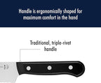 HENCKELS Solution Razor-Sharp 8-inch Bread Knife, Cake Knife, German Engineered Informed by 100+ Years of Mastery, Black/Stainless Steel