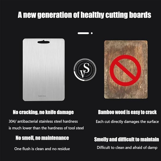 Titanium Cutting Board - 100% Pure for Kitchen - Cutting Edge Hygiene & Durability, Home Cooking