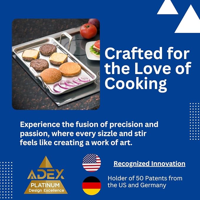 Chantal Stainless Steel Griddle, 19" x 9.5"