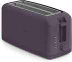 bella 4 Slice Slim Toaster, Fits-anywhere™ Kitchenware, 6 Setting Shade Control with Reheat & Cancel Buttons, Fits Sourdough, 10” Long Slot, Anti Jam & Auto Shutoff, 900 Watt, Plum
