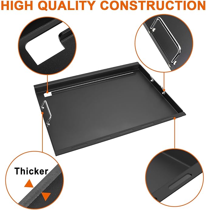 Full-Size Griddle Inserts for Weber Genesis 300 Series Gas Grills, Flat Top Griddle Accessories for Weber Genesis E-310 S-310 E-320 S-320 E-330 S-330 EP-310 EP-320 EP-330 CEP-310 Burner Gas Grills
