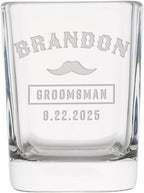 Groomsmen Shot Glasses - Personalized Wedding Party Gift or Proposal - 4 Pack