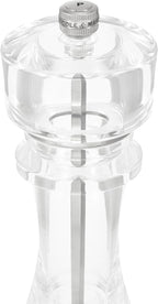 Cole & Mason London Refillable Spice Mill - Kitchen & Home Accessory - Table Black Pepper Grinder - Pepper Mill with Carbon Steel Mechanism - 12", Acrylic
