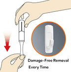 hookay 5lbs Utility Hooks, Damage-Free Hanging Wall Hooks, No Tools Removable Hanging Organizational Items in Living Spaces, 7 Hooks, 12 Adhesive Strips