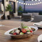 Soro Essentials- 8 oz. Stainless Steel Oval Au Gratin Dish Set of 2- Serving Dish for Individual Serving Casseroles Lasagna & Cobblers Table Serving Dishes Casserole Dishes Individual Gratin Dishes