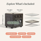 Our Place Wonder Oven | 6-in-1 Air Fryer & Toaster Oven with Steam Infusion | Compact, Countertop Friendly, Fast Preheat, Multifunctional | Air Fry, Toast, Roast, Bake, Reheat & Broil | Char