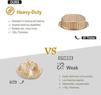 7" Aluminum Foil Pans with Integrated Handles and Snap-On Lids (10 pcs) | 2X Thickness Heavy-Duty Reusable Tin for Baking and Cooking