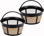 Reusable Coffee Filter for Mr. Coffee 10-12 Cup Coffee Makers, Stainless Steel Mesh Filter Basket Replacement, Washable & Dishwasher Safe, Eco-Friendly Paper Filter Alternative (2 Pack)