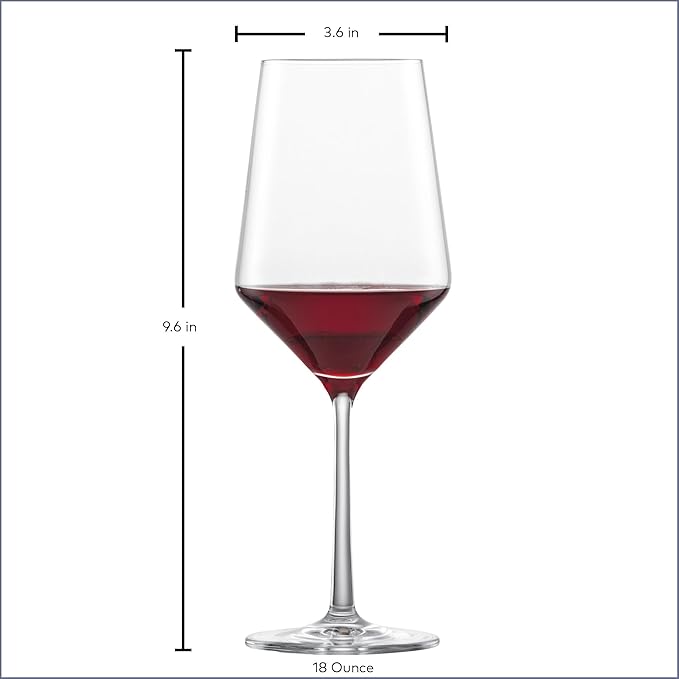 ZWIESEL GLAS Pure Cabernet Red Wine Glass (Set of 2), Graceful Wine Glasses for Red Wine, Dishwasher-Safe Tritan Crystal Glasses, Made in Germany (19 Ounce)