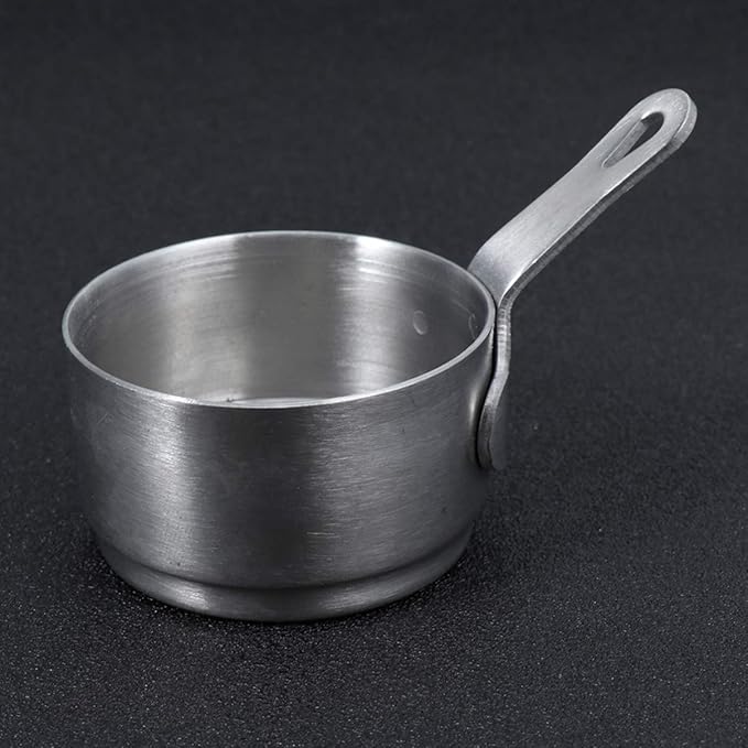 Hemoton Mini Saucepan Butter Milk Cheese Melting Pot Pan Small Heating Pot Cookware with Handle for Home Kitchen Restaurant Size S 9.5x5.3x5cm
