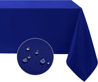 Softalker Rectangle Tablecloth, Waterproof & Stain Resistant Table Cloths Wrinkle Free Fabric Washable 210GSM Polyester Table Cover for Dining/Party/Outdoor - 52 x 70 inch,Royal Blue