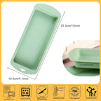 4Pcs Layer Cake Pans Set, 10 Inch Rectangle Rainbow Cake Baking Pans,Silicone Cake Molds for Mousse Pizza Vegetable Pancake