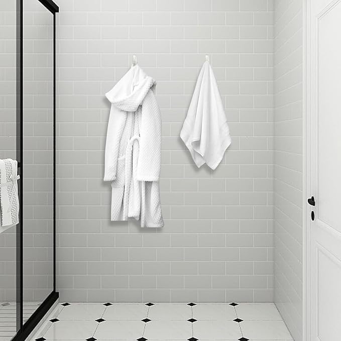 Large Clear Hooks,12-Hooks,16-Strips,Clear Wall Hook with Removable Strips,Organize Damage Free,Removes Cleanly,Utility Hooks Heavy Duty for Decorations and Storage