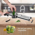 Masthome Mandoline Food Slicer Adjustable Thickness for Cheese Fruits Vegetables Stainless Steel Food Cutter Slicer Dicer with Extra Brush and Blade Guard for Kitchen