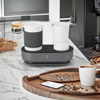 SEVEN&ME Espressor Machine Coffee Maker, with Milk Froth All-in-One Espresso Machine Combination, Latte Cappuccino Macchiato Espresso Electric Moka Pot, One Click Smart Operation（8.66"）