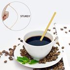 Wooden Coffee Stirrers, 500 Count Coffee Stirrer, Sturdy Wood Coffee Stir Sticks, 5.5 Inch Coffee Stirrers Wood with Smooth Ends, Swizzle Sticks for Coffee Mixing Cocktail Drinking (500PC Round)