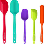Barsone 5-Piece Silicone Spatula Set（ Heat Resistant 446°F Food Grade BPA Free, Nonstick Cookware Safe Dishwasher Safe Kitchen Tools for Baking, Cooking, Stirring, Multicolor）