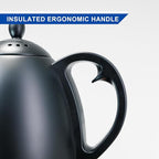 Bonavita Cosmopolitan 1.0L Gooseneck Electric Kettle, Stainless Steel Water Boiler for Coffee Brew and Tea Precise Pour Control, 6 Preset Temps, Glass Touch Panel, 1200W Fast Boil, Matte Black